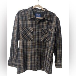 Pendleton Plaid Button-Up Shirt,
100% Pure Virgin Wool